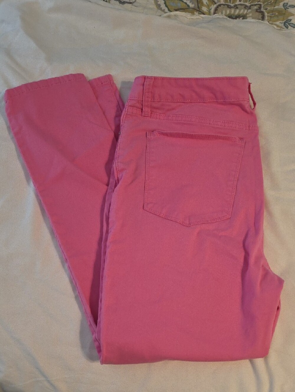 Bright Pink Women's Skinny Jeans - Crown & Ivy - Picture 3 of 4